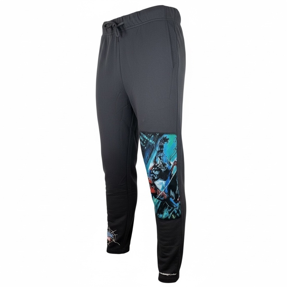 Marvel Venom Spider-Man Men’s Dark Gray Straight Leg Sweatpants Lounge Pants